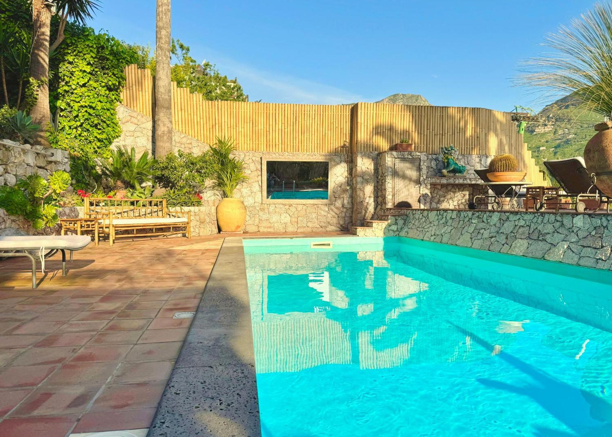Villa Lou Taormina Private Villa With Panoramic Sea View Pool Buitenkant foto