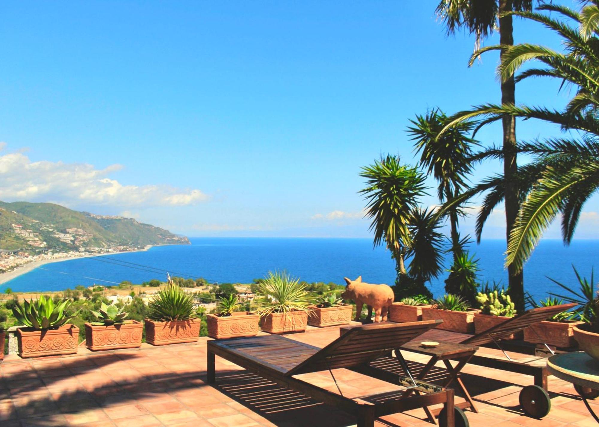 Villa Lou Taormina Private Villa With Panoramic Sea View Pool Buitenkant foto