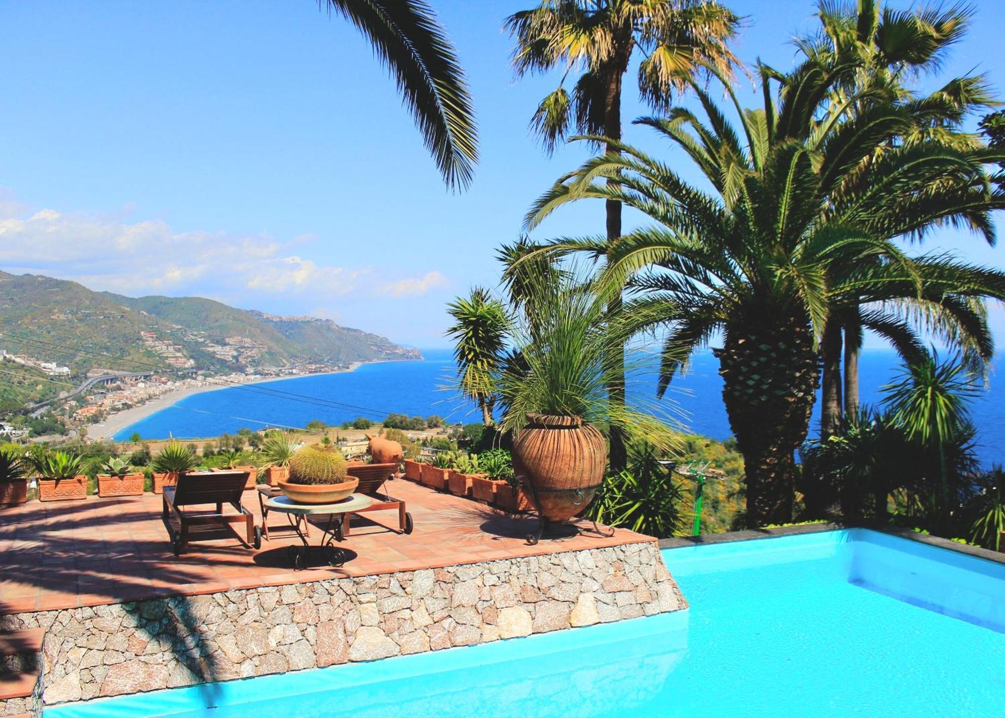 Villa Lou Taormina Private Villa With Panoramic Sea View Pool Buitenkant foto