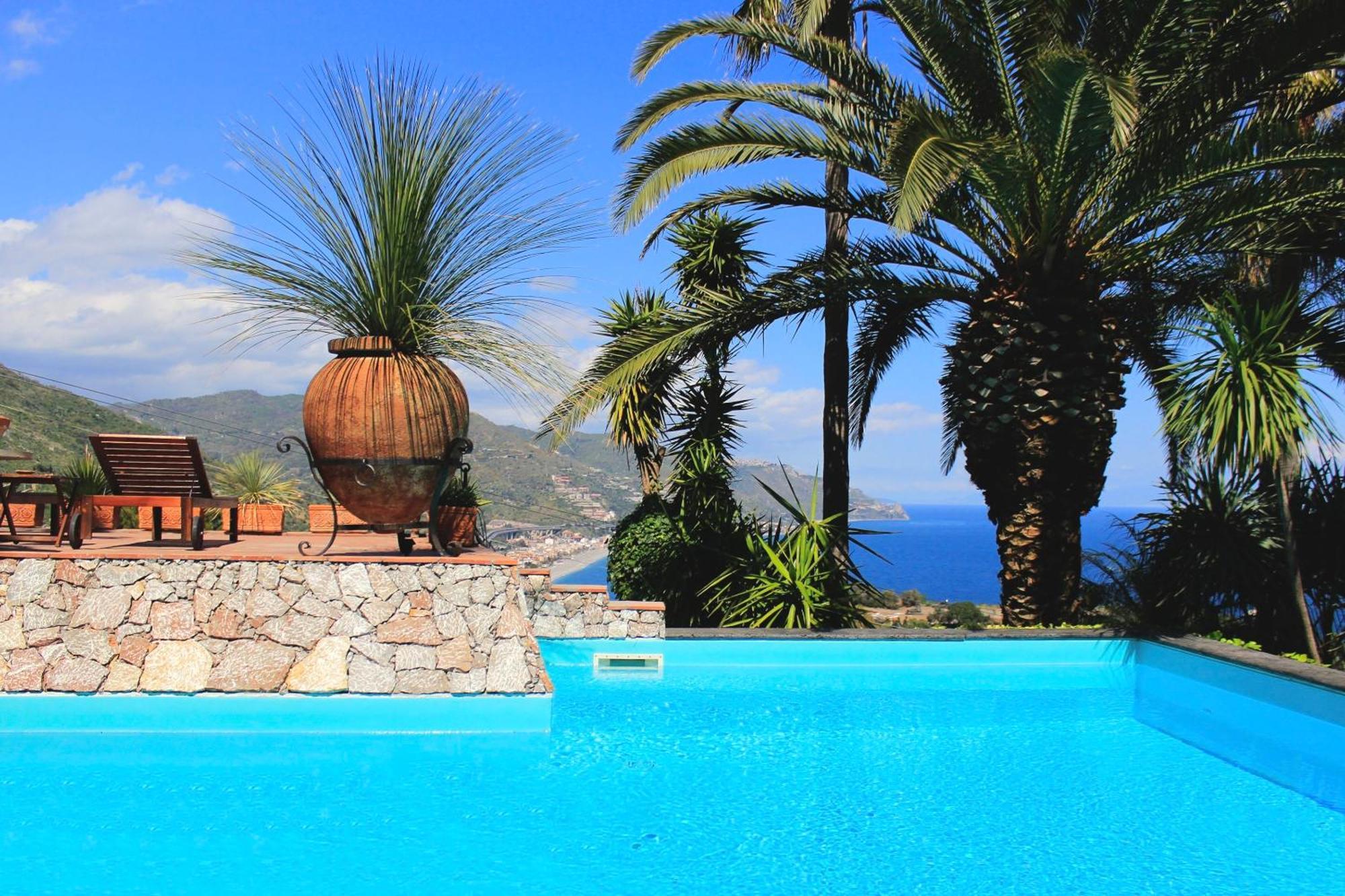Villa Lou Taormina Private Villa With Panoramic Sea View Pool Buitenkant foto